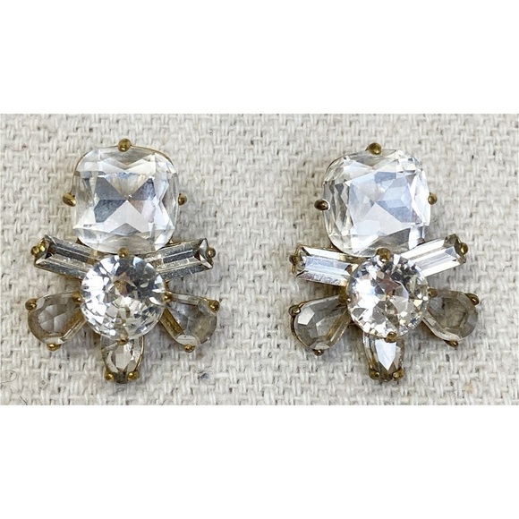 J Crew Rhinestone Cluster Earrings - Picture 1 of 3
